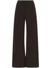 The Row Gala Silk And Linen Blended Trousers In Grey