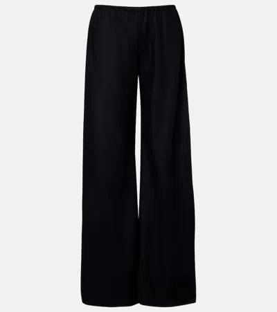 THE ROW GALA VIRGIN WOOL FLANNEL WIDE-LEG PANTS