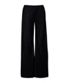 The Row Gala Virgin Wool Flannel Wide-leg Pants In Black