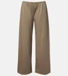 The Row Gala Virgin Wool Wide-leg Pants In Brown