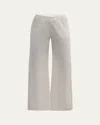 The Row Gala Wide-leg Crepe Pants In Off White