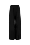 The Row Gala Wide-leg Crepe Pants In Blk Black