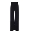 The Row Gala Wide-leg Crepe Pants In Black