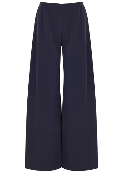 The Row Gala Wide-leg Trousers In Navy