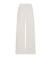 The Row Gala Silk-linen Straight-leg Pants In White