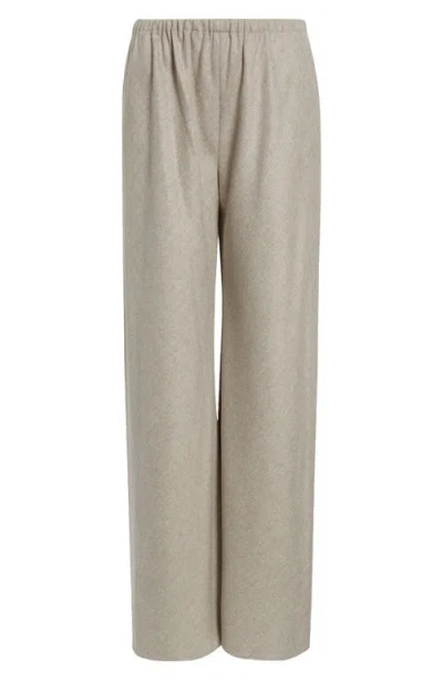 The Row Gala Wool & Cashmere Wide Leg Pants In Light Pebble