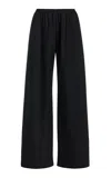 The Row Gala Wool Flannel Pants In Black