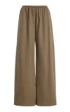 The Row Emely Cashmere Wide-leg Pants In Beige