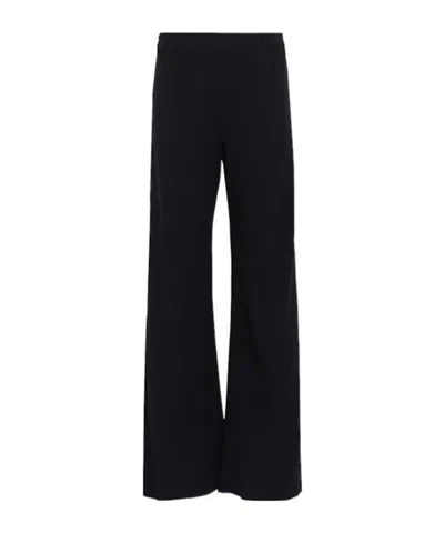 The Row Galen Crepe Georgette Wide Pants In Black