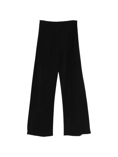 The Row Galen Silk Trousers In Blue