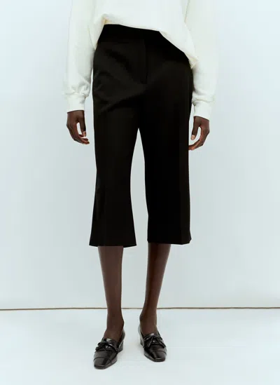 The Row Gandine Cropped Trousers In Black