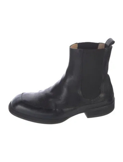 Pre-owned The Row Garden Calfskin Chelsea Boots In Black