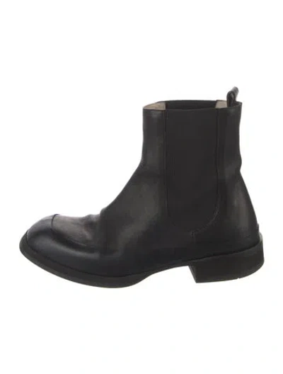 Pre-owned The Row Garden Chelsea Leather Chelsea Boots In Black