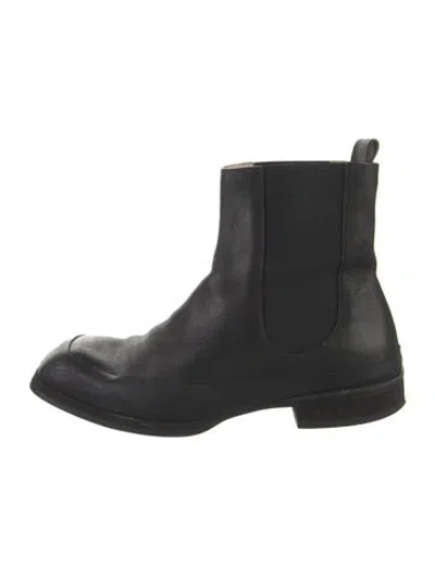 Pre-owned The Row Garden Leather Chelsea Boots In Black