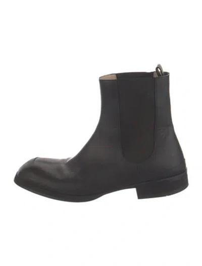 Pre-owned The Row Garden Leather Chelsea Boots In Black