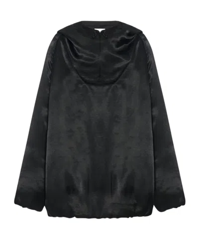 The Row Garel Cupro Jacket In Black