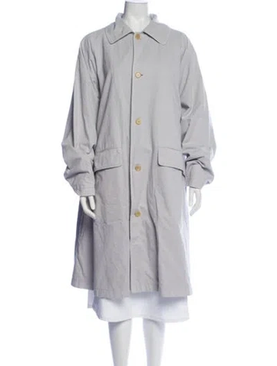 Pre-owned The Row Garth Coat Peacoat In Gray