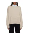 The Row Gary Round Neck Sweater In Nude