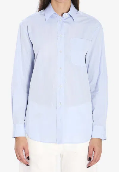 The Row Gavina Buttoned Shirt In Blue