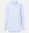 The Row Gavina Cotton Chambray Shirt In Blue