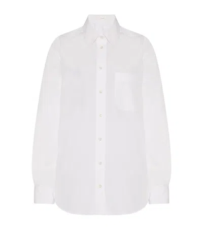 The Row Gavina Cotton Shirt In White
