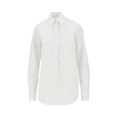 The Row 'gavina' Poplin Shirt In White
