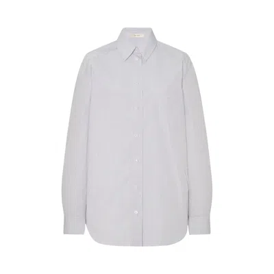 Pre-owned The Row Gavina Shirt 'white/blue Stripe' | Women's Size 2