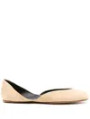 The Row Suede Gemma Ballet Flats In Brown