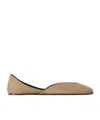 The Row Suede Gemma Ballet Flats In Green