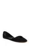 The Row Gemma Black Suede Ballet Flats In Black