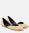 The Row Suede Gemma Ballet Flats In Beige