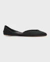 The Row Gemma Black Suede Ballet Flats In Blk Black