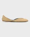 The Row Suede Gemma Ballet Flats In Trc Trench