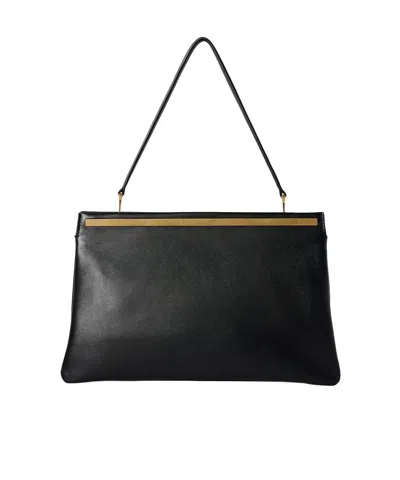 The Row Geometric Handbag In Black