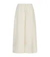 The Row Geordie Cashmere Towelling Wide-leg Pull-on Pants In White