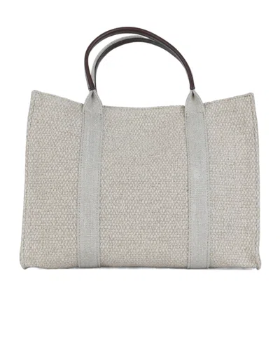 The Row Georgia Woven Tote Bag In Gray