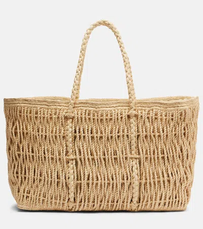 The Row Georgica Large Raffia Tote Bag In Brown