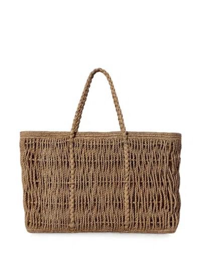 The Row Georgica Tote Bag In Brown