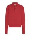 The Row Gere Silk And Mohair Polo Sweater In Red