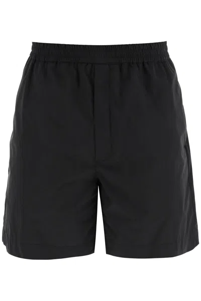 The Row Wide-leg Gerhardt Shell Shorts In Black