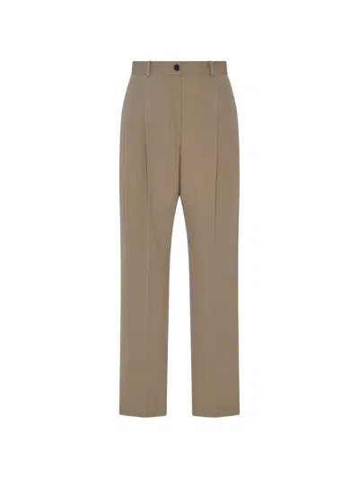 The Row Giani Wool Trousers In Neutral