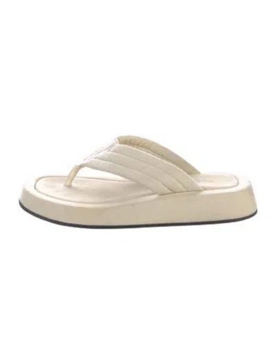 Pre-owned The Row Ginza Canvas Flip Flops Flip Flops In Neutrals