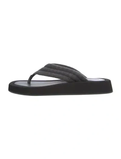 Pre-owned The Row Ginza Distressed Accents Flip Flops In Gray