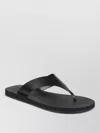The Row Dune Classic Ginza Leather Flip Flops In Black