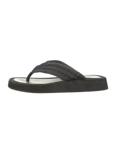 Pre-owned The Row Ginza Flip Flops In Grey