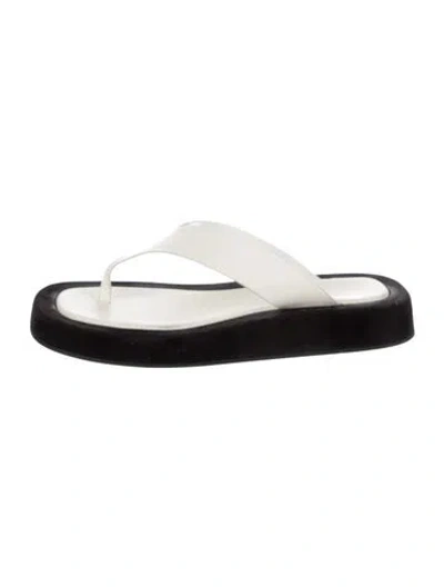 Pre-owned The Row Ginza Leather Flip Flops