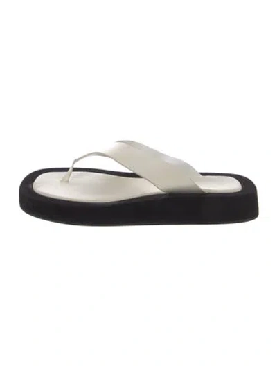 Pre-owned The Row Ginza Leather Flip Flops