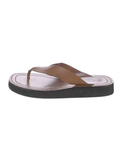 Pre-owned The Row Ginza Leather Flip Flops In Multi
