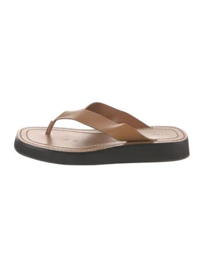 Pre-owned The Row Ginza Leather Flip Flops In Multi