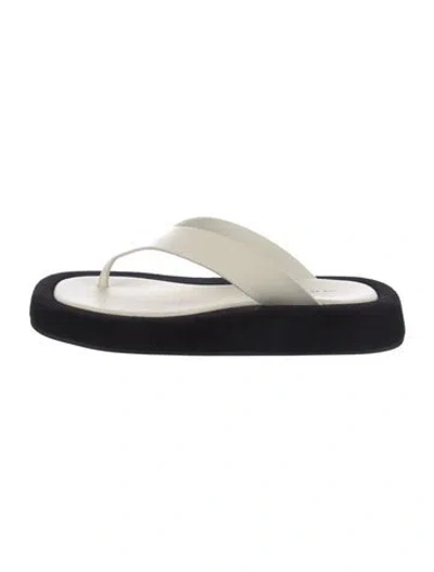 Pre-owned The Row Ginza Leather Flip Flops In Multi